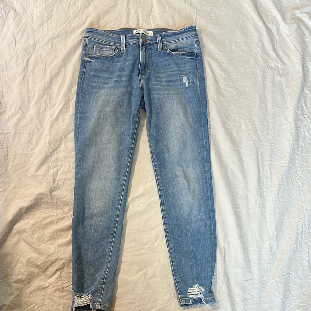 Flying Monkey Blue Skinny Distressed Jeans